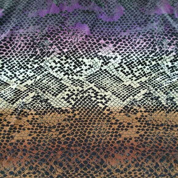 Chico’s Multicolor Animal Print Scoop Neck 3/4 Sleeve Tee-shirt Size L (2) - Picture 7 of 15